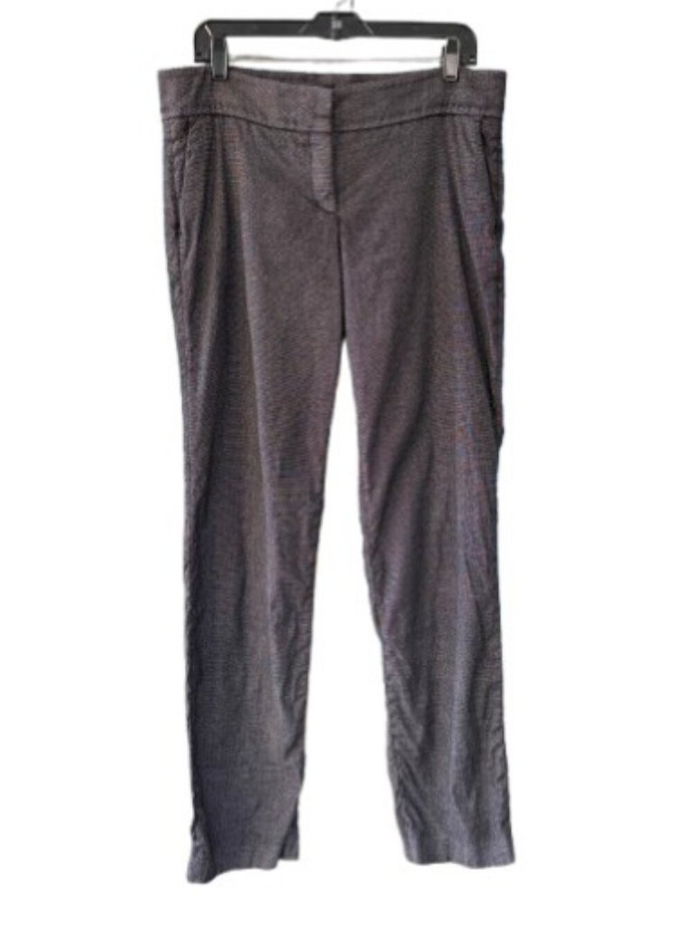 Boss Hugo Boss micro-pattern wool blend trousers dark grey women's size 10